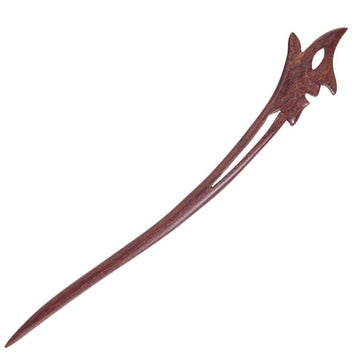 CrystalMood Handmade Carved Wood Hair Stick Face Rosewood